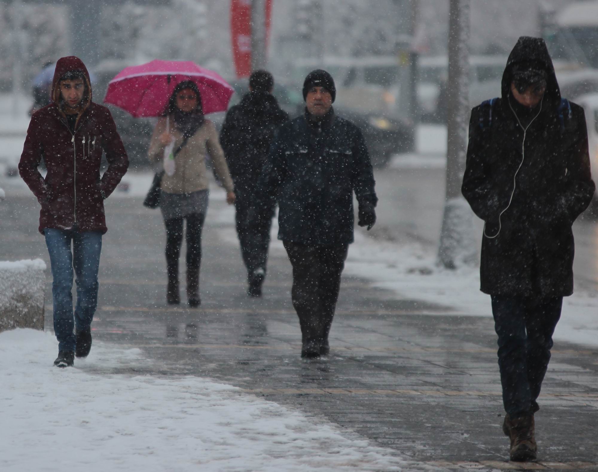 Kayseri’de kar yağışı etkili oldu