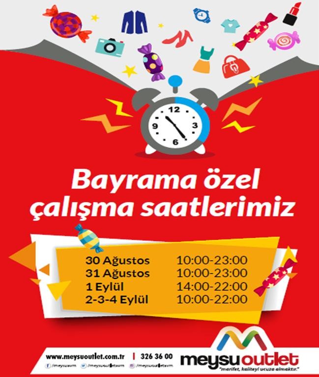 Meysu Outlet bayram saatlerini uzattı