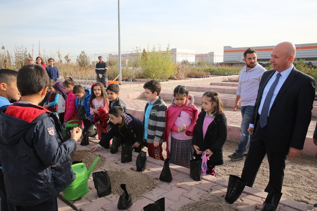 Çolakbayrakdar, öğrencilerle birlikte palamut tohumu ekti