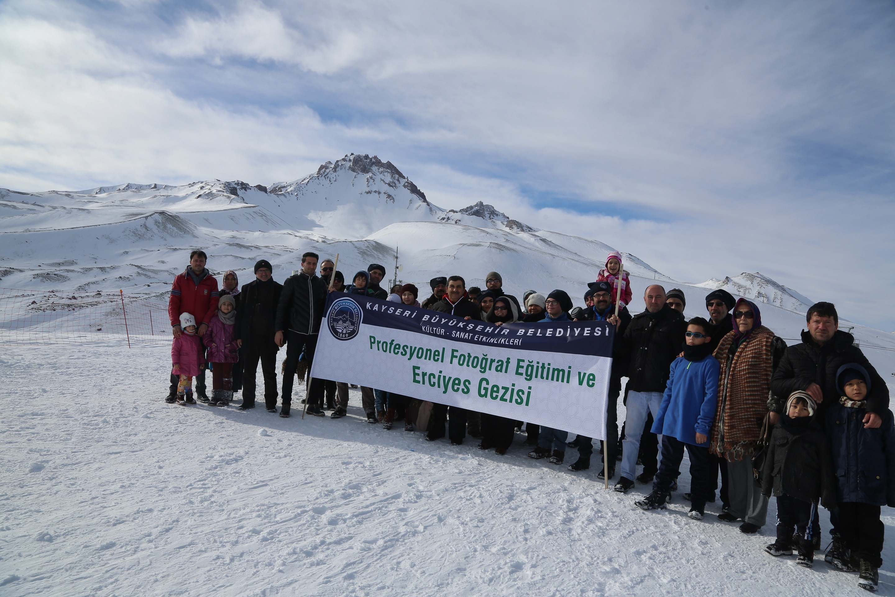 Büyükşehir ile fotoğrafçılar Erciyes’te