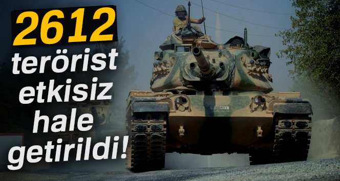 2612 TERÖRİST ETKİSİZ HALE GETİRİLDİ