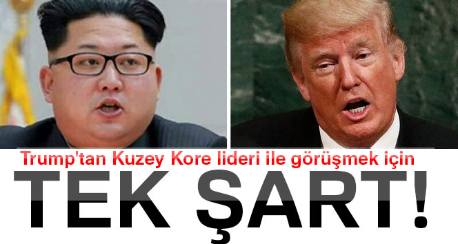 Trump’tan Kuzey Kore lideri ile görüşmek için tek şart