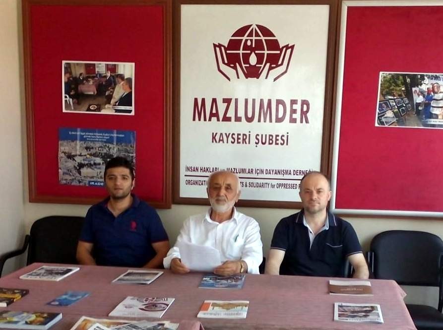 MAZLUMDER Kayseri Şube Başkanı Taş: “Ulus devlet ilanı İsrail’in ayıbıdır”