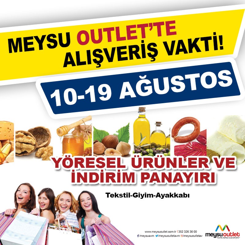 Yöresel Ürün ve İndirim Panayırı Meysu Outlet’te Başlıyor