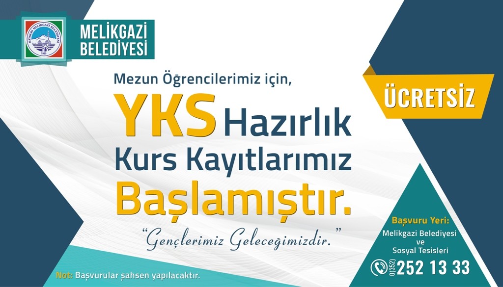 Melikgazi’de ücretsiz YKS hazırlık kurslarına kayıtlar başladı