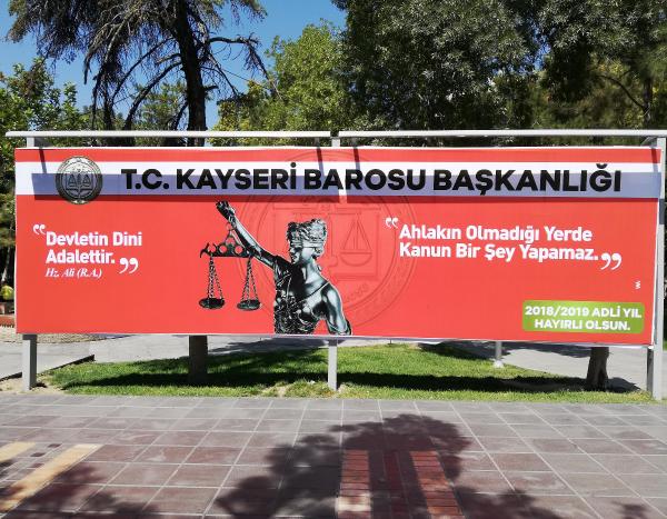 Kayseri Barosu’ndan adli yıl öncesi ’adalet’ ilanları