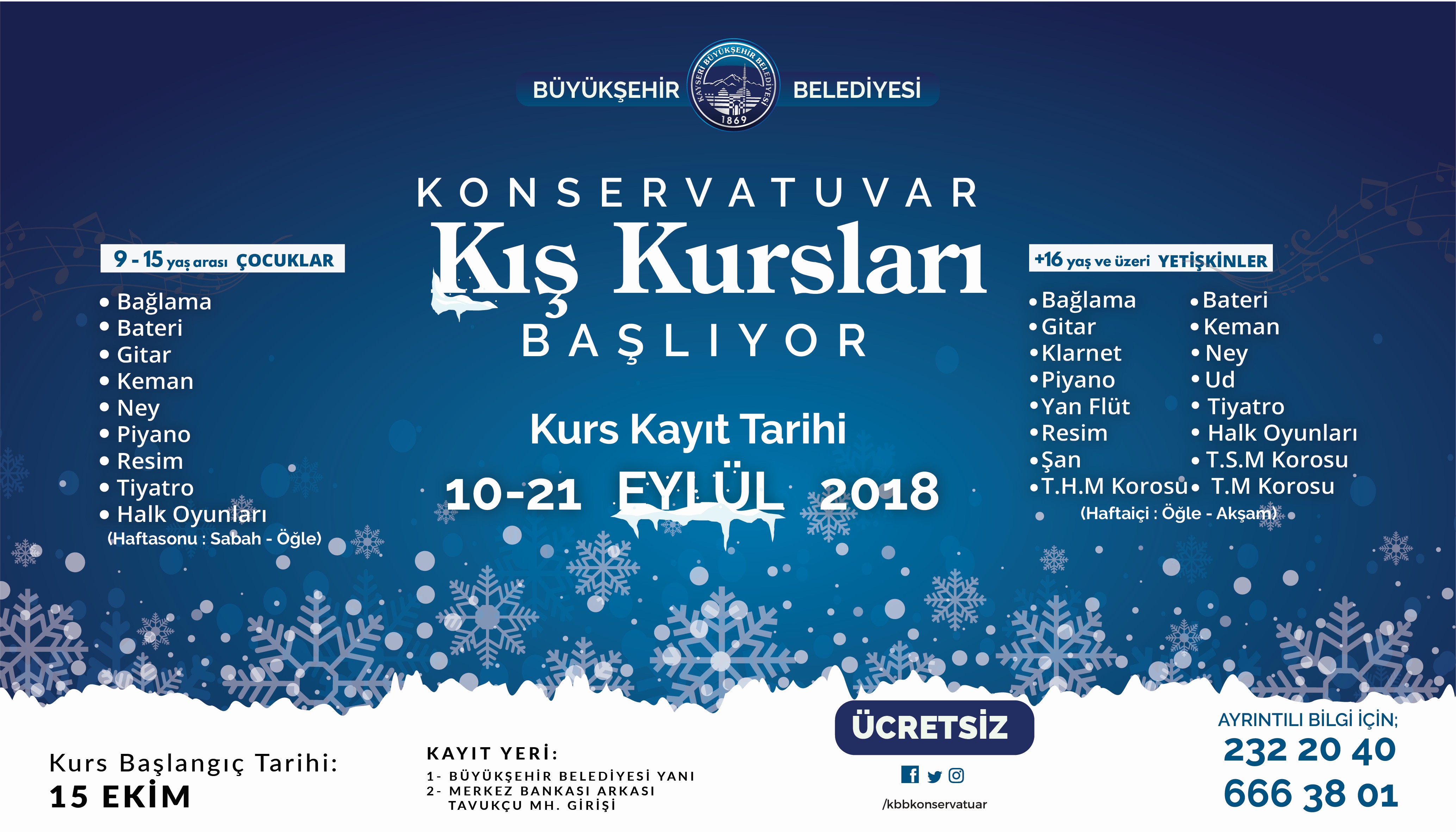 Büyükşehir konservatuvarına kayıtlar başladı