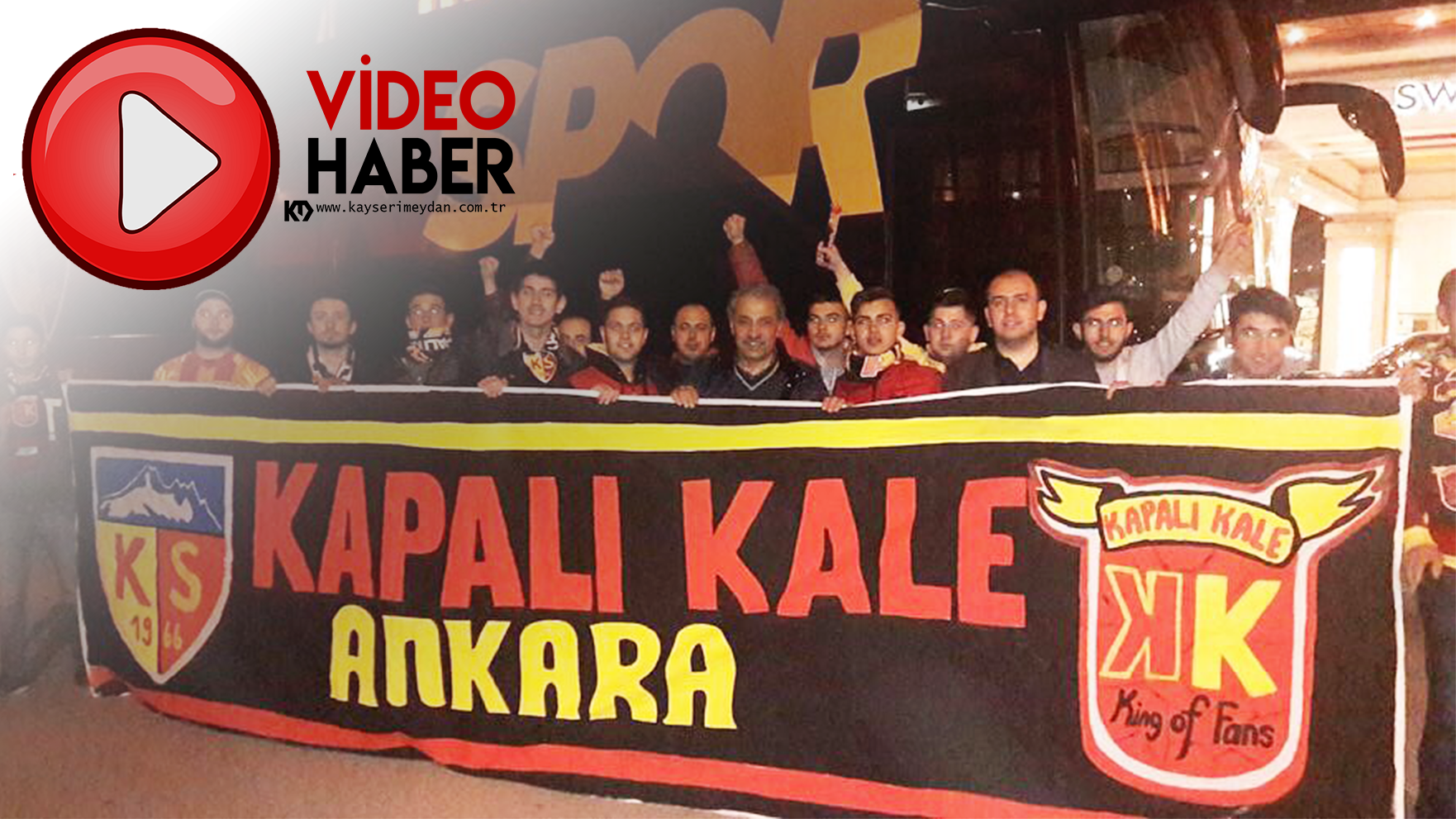 KAYSERİSPOR MEŞALELERLE KARŞILANDI