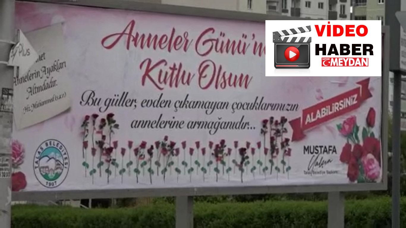 Başkan Yalçın’dan annelere billboardda gül jesti