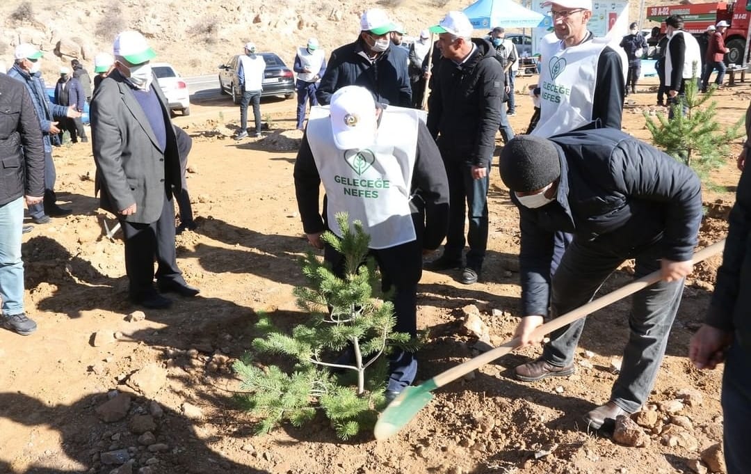 YAHYALI’DA 5 BİN FİDAN TOPRAKLA BULUŞTU