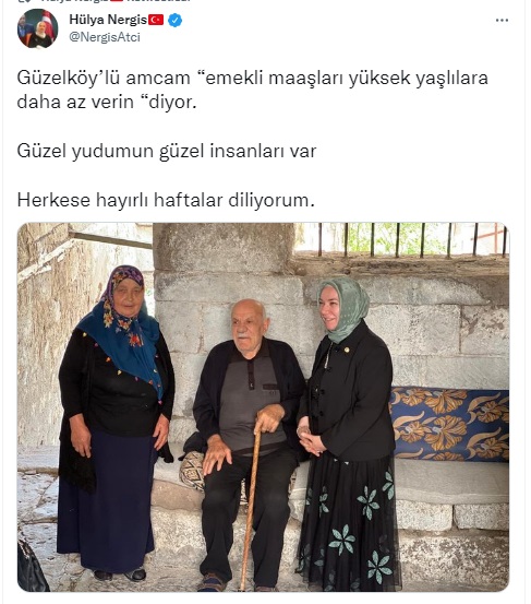 MİLLETVEKİLİ ATCI’DAN ‘EMEKLİLER DAHA AZ MAAŞ İSTİYOR’ PAYLAŞIMI