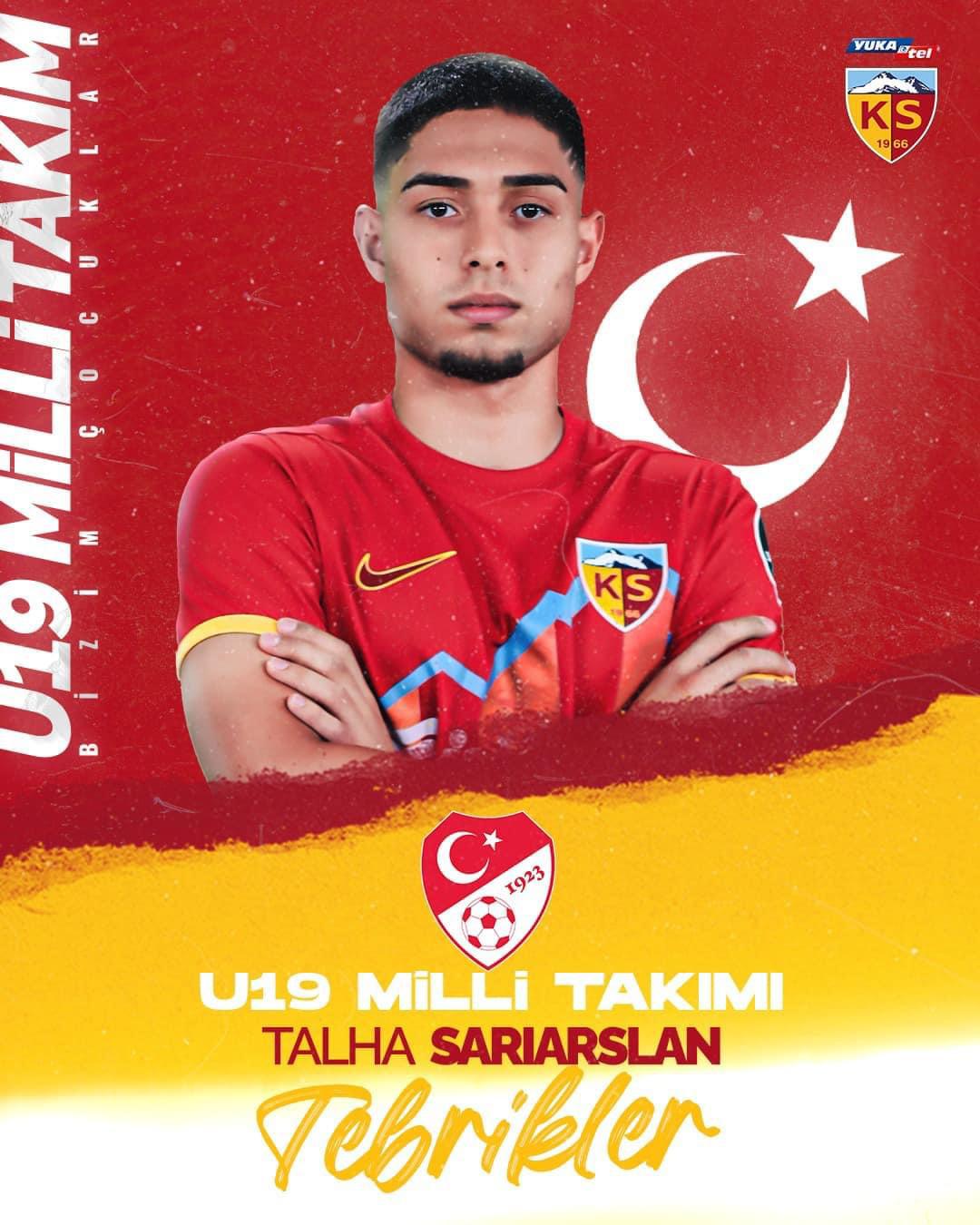 KAYSERİSPORLU TALHA SARIASLAN’A MİLLİ DAVET