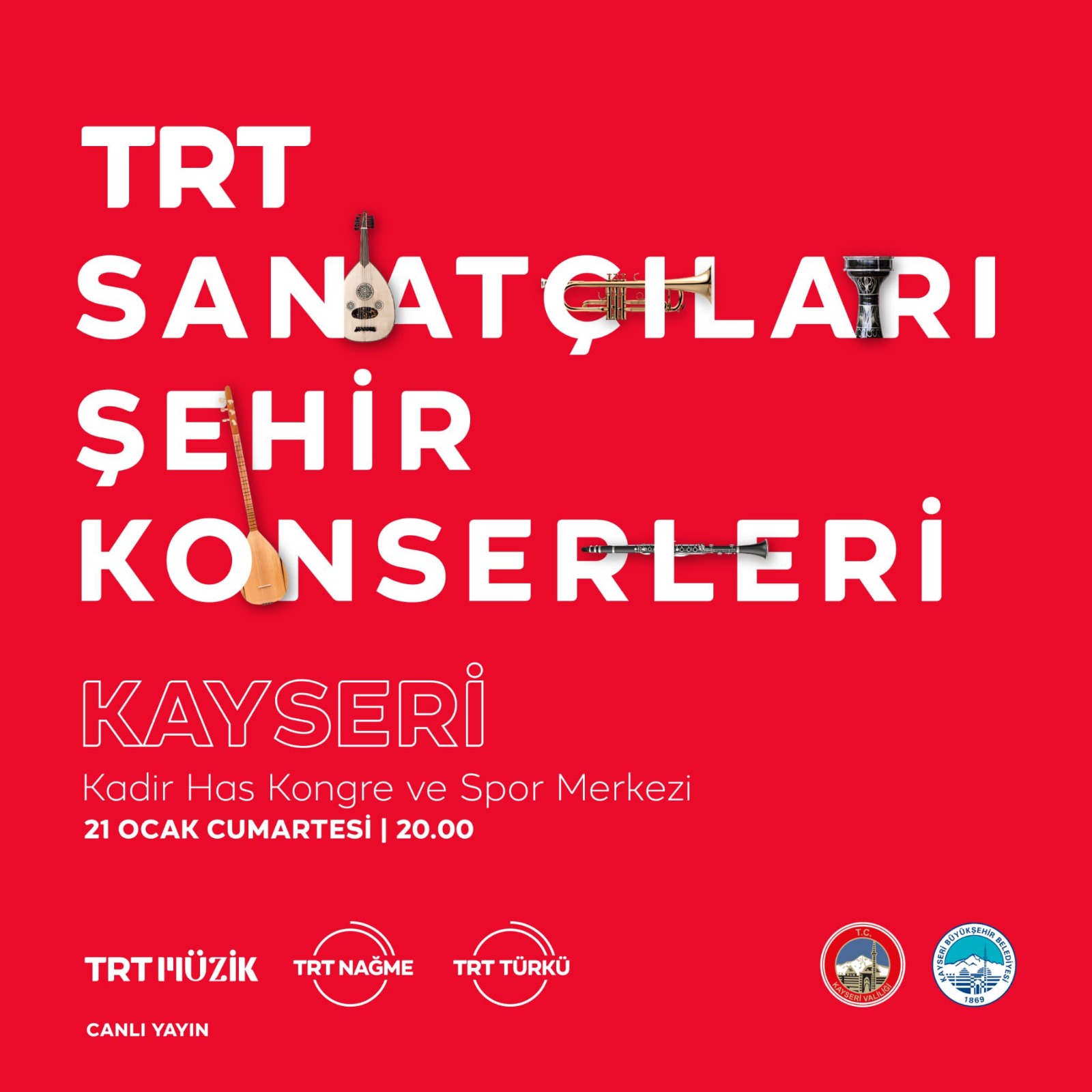 TRT SANATÇILARI KAYSERİ’YE GELİYOR